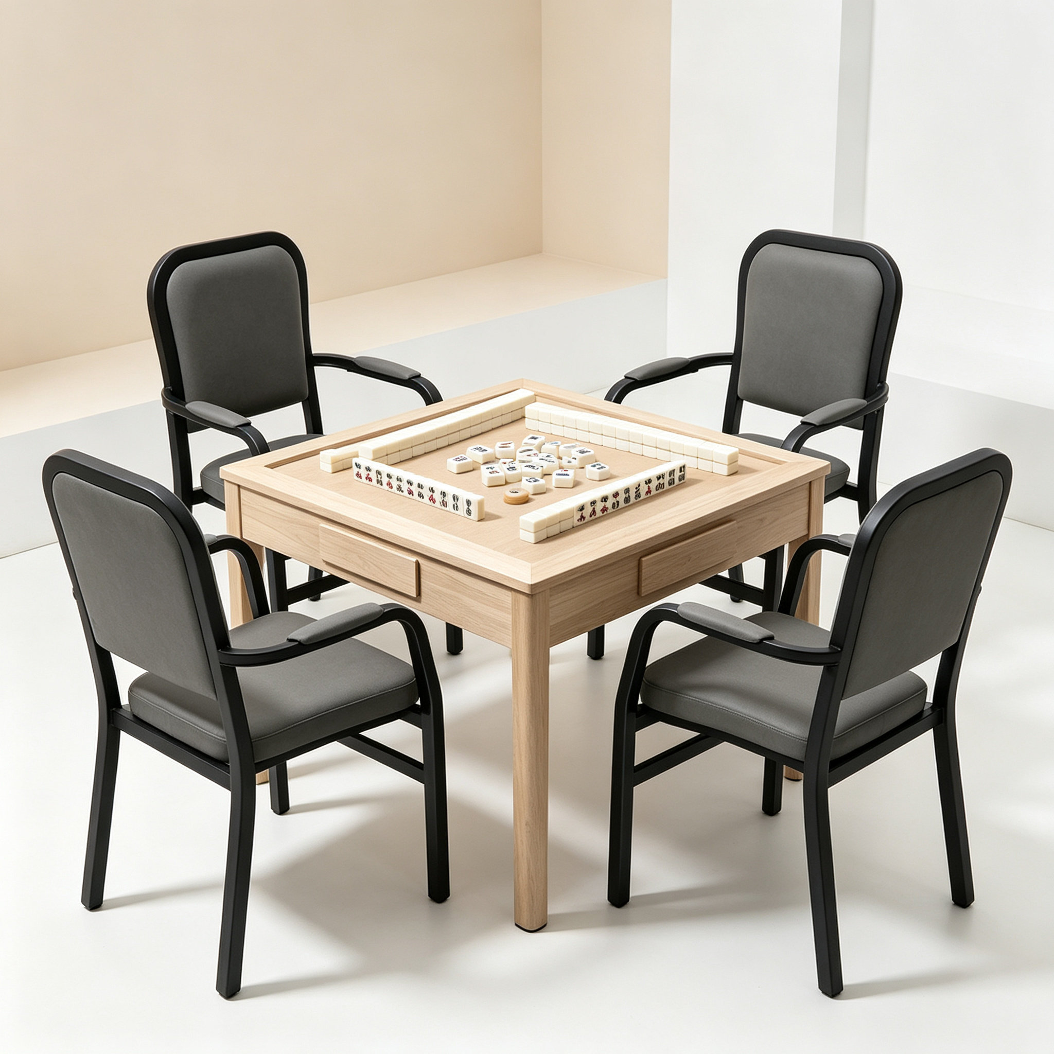 2号麻将桌椅子靠背棋牌室座椅茶楼全自动麻将机椅子棋牌椅4张包邮