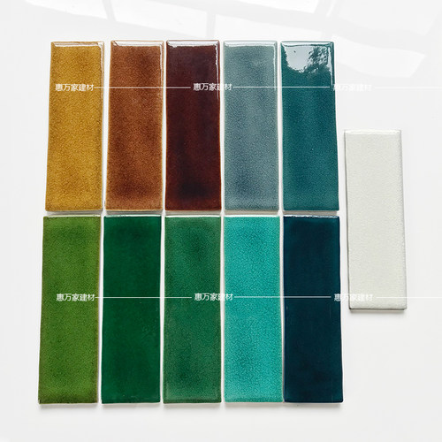 餐厅手工砖卫生间背景墙黄色长条