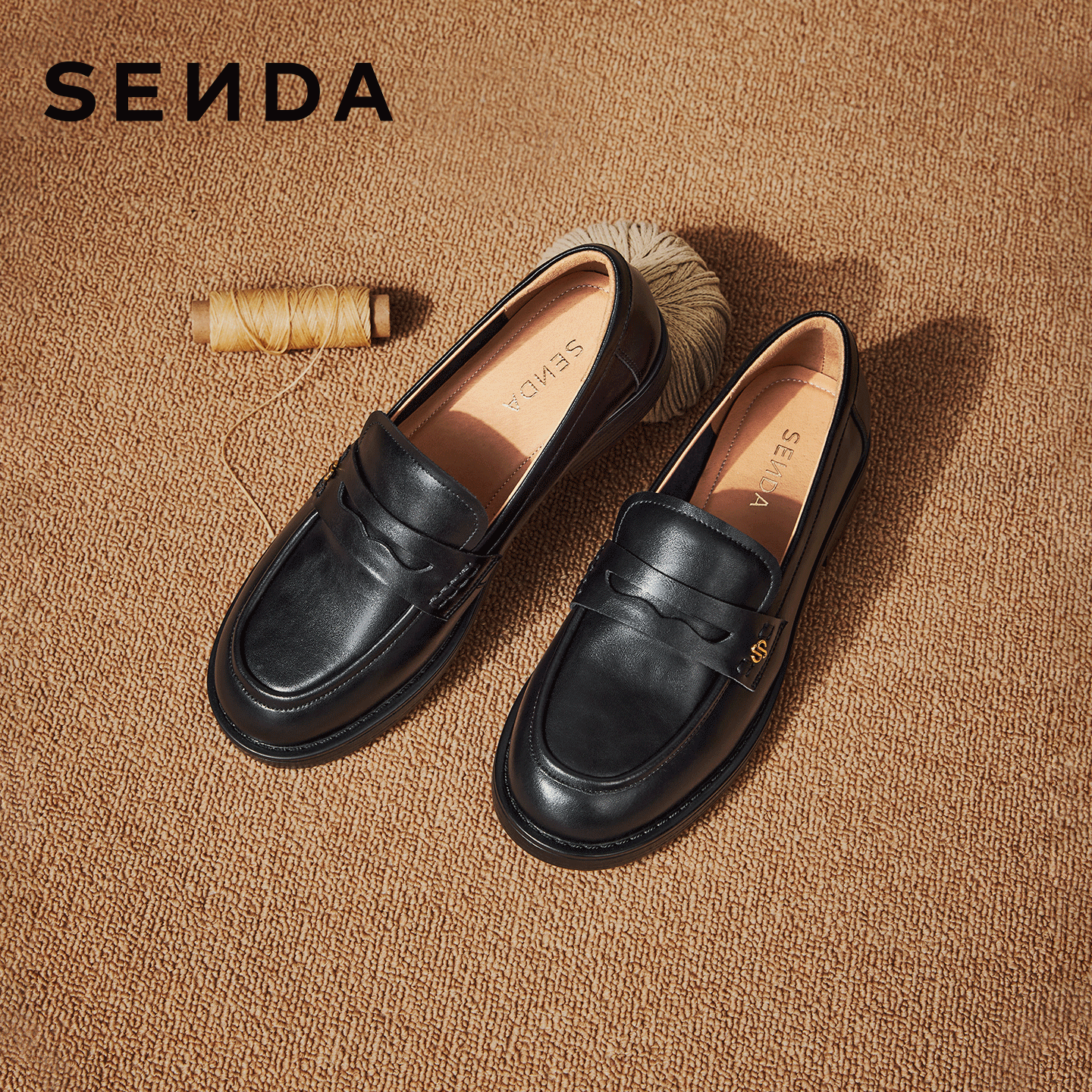 【新品试用】森达厚底增高乐福鞋女鞋26春季新款英伦风ZTK39BA6