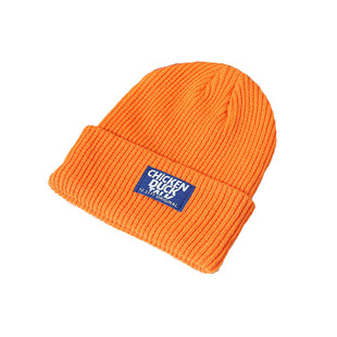 针织帽女秋冬韩版 毛线帽街头保暖青年情侣套头帽 字母贴布百搭韩版