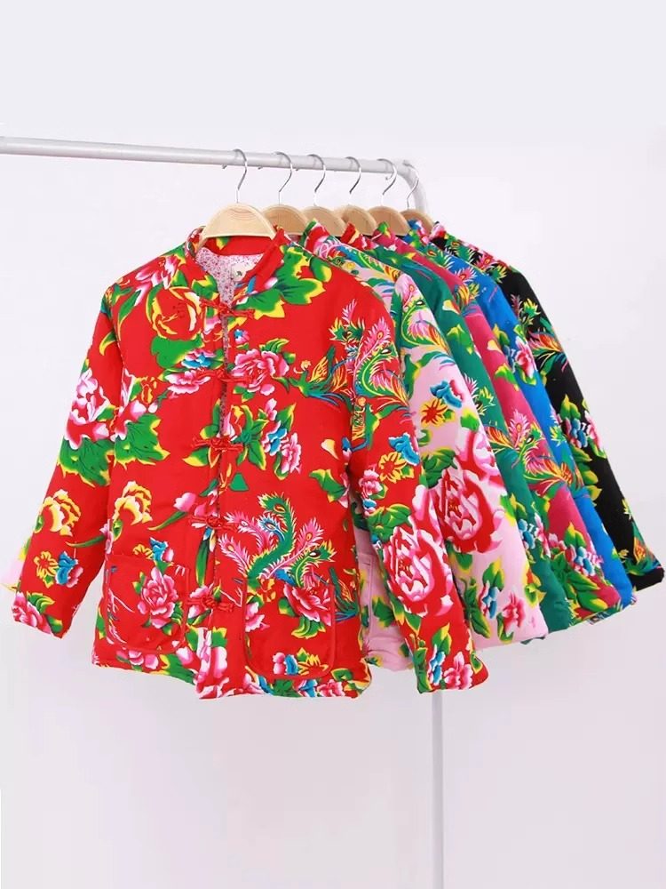 东北大花袄花布女棉袄棉衣国潮棉棉衣/棉服