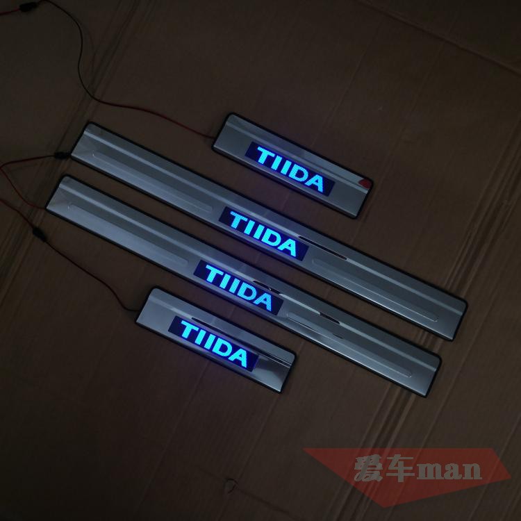 11-17骐达带灯门槛条led迎宾踏板