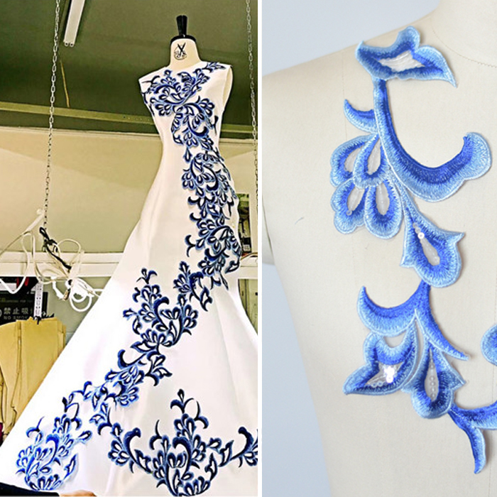 多色亮片礼服diy设计贴花辅料