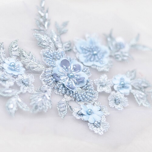 diy立体贴花补丁婚纱礼服装刺绣