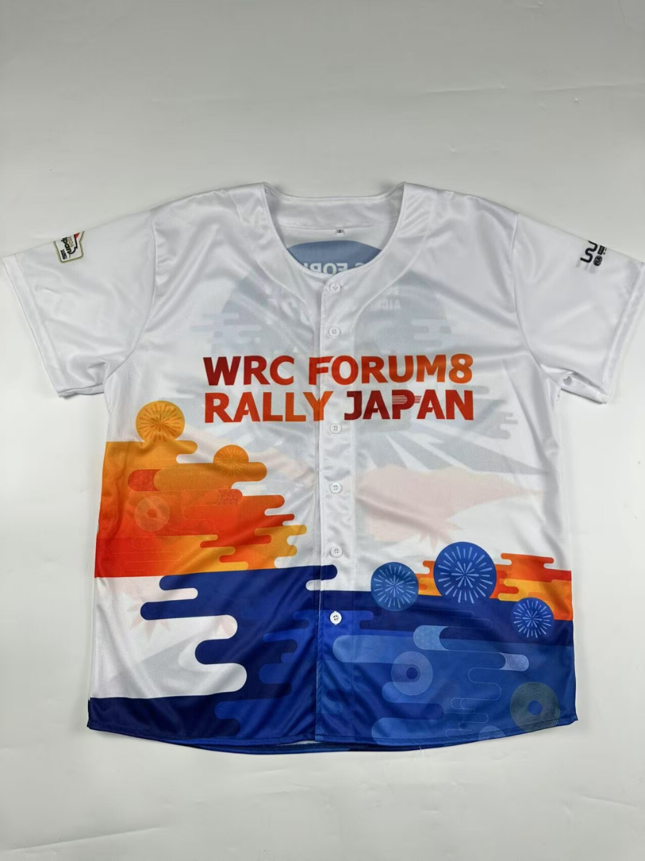 外贸日单男士夏季大码印花棒球服运动休闲短袖T恤汽车拉力赛开衫