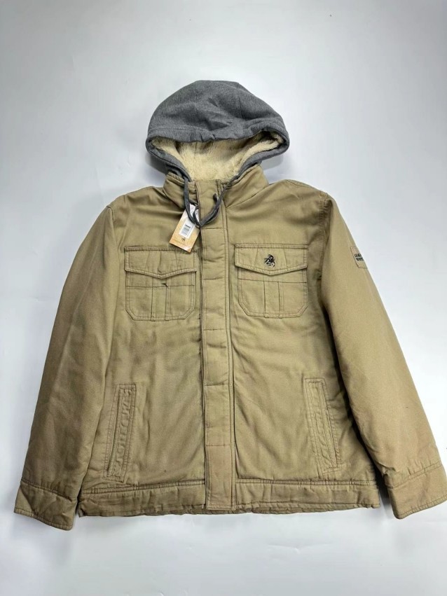 阿美咔叽男士冬季夹棉保暖连帽多兜工装棉衣外套纯棉水洗复古夹克,男装,棉衣,淘宝优惠券,粉丝福利购,淘宝优惠卷