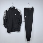 Adidas阿迪达斯男女春秋休闲立领针织长袖 两件套IC6766 运动服套装