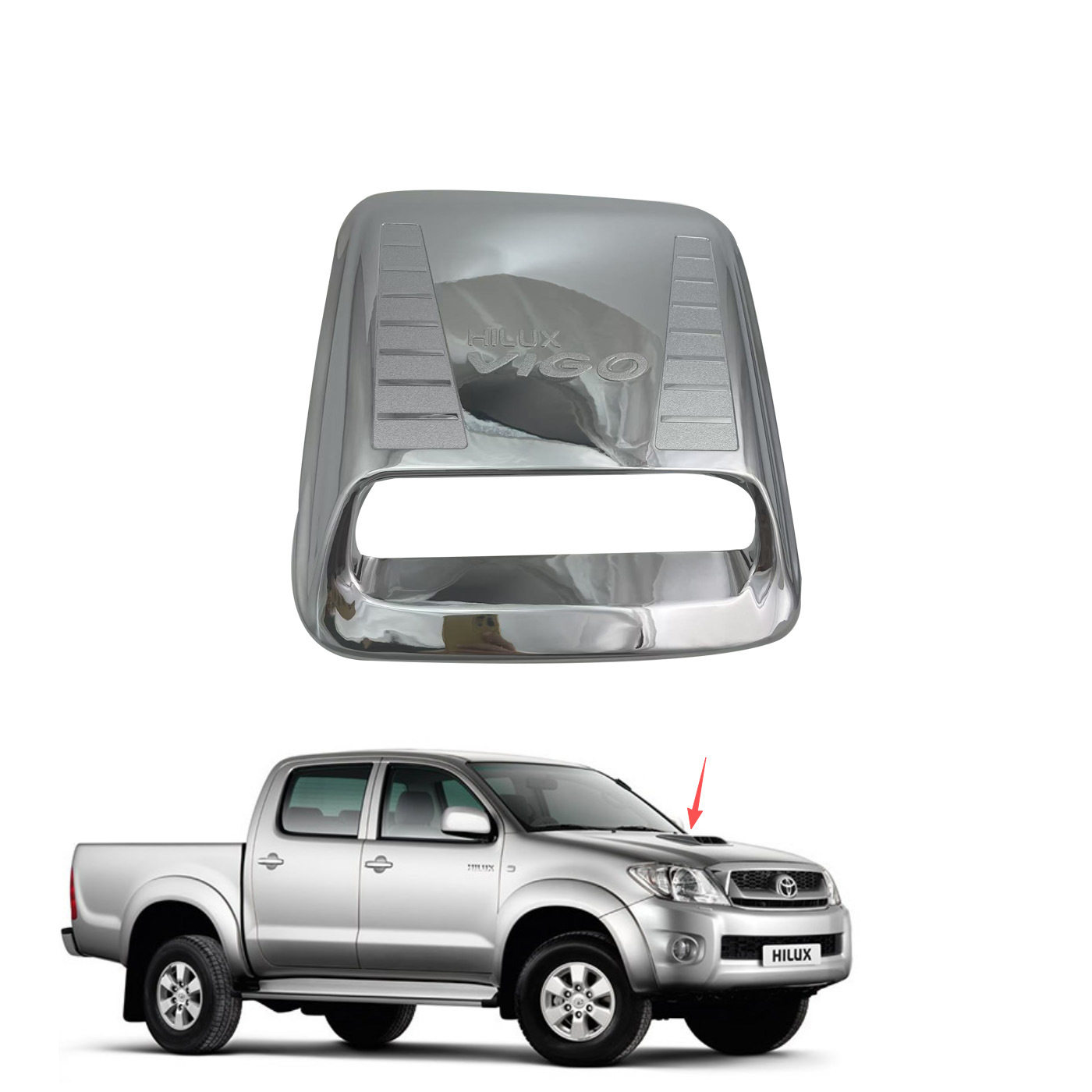 适用于2005-2014款HILUX VIGO机盖风口车头风口罩引擎盖