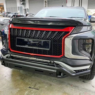 前脸中网车头装 L200皮卡越野改装 饰网 23年三菱TRITON 适用于2019