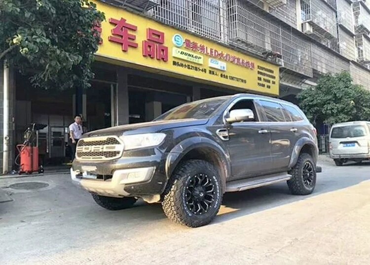 适用于福特撼路者改装轮眉加宽挡泥板憾路者中轮眉块状免螺丝打孔