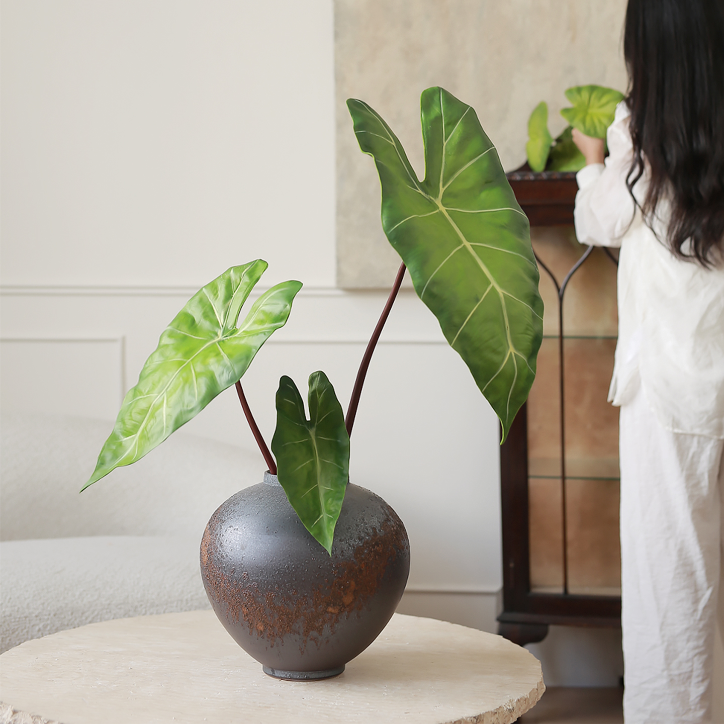 流行海芋绿植，自然高仿真度