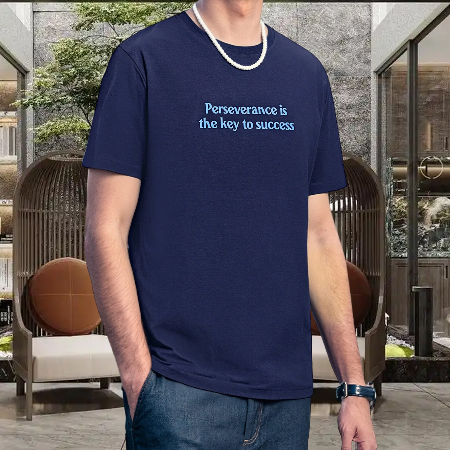 2026夏季新款纯棉圆领短袖潮男港风加肥加大特大码男装