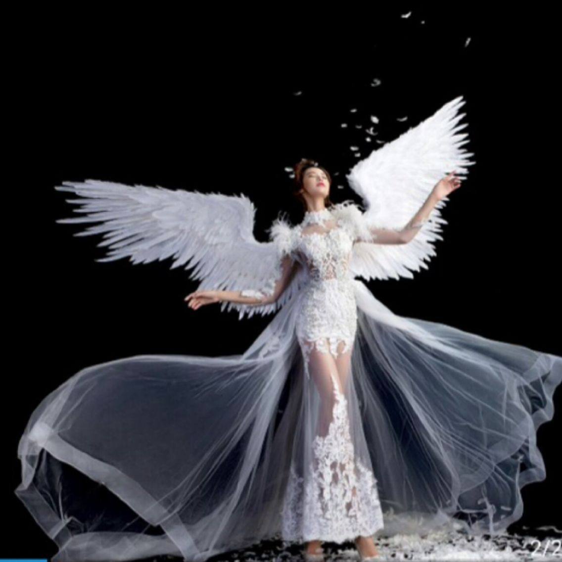 17展会同款维密天使之翼系列天使大翅膀白色黑色舞台演出大牌道具