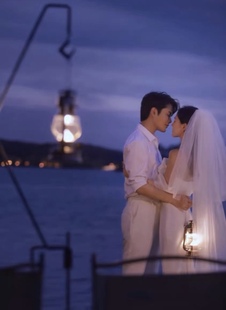 影楼婚纱外景写真拍照装饰露营椅子新娘夜景氛围摄影道具煤油灯伞