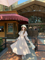 The original work of the forest girl style: I want to go to the seaside. The misty pink sea in autumn and winter is clear. I wear a woolen coat and a thick dress thumbnail 3