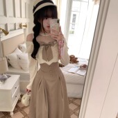 森女系原创想去海边 可可缪斯 温柔清楚系lo连衣裙日系少女