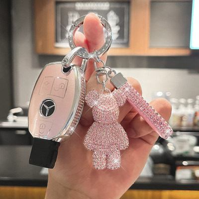 适用奔驰c200l钥匙套glc260l壳e级c级s级a180/gle/GLB高档车扣包