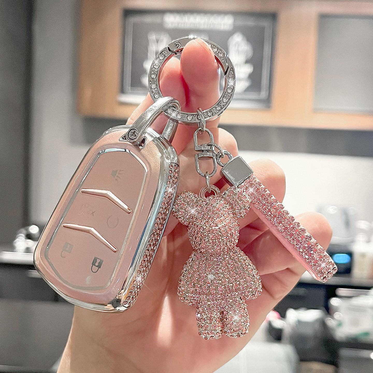 适用凯迪拉克XT5钥匙套XT4/XTS车XT6扣CT4/CT5/CT6/GT4高档全包壳