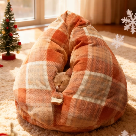 圣诞节纯手工定制猫窝冬季加厚保暖封闭式猫屋可拆洗猫咪窝睡袋窝,宠物/宠物食品及用品,猫窝/屋/帐篷/沙发,淘宝优惠券,粉丝福利购,淘宝优惠卷