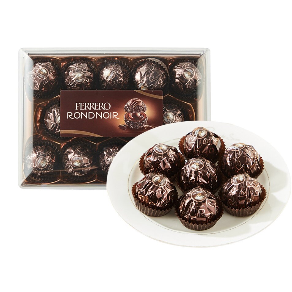 现货包邮 德国费列罗rondnoir朗慕黑莎巧克力球礼盒 138g