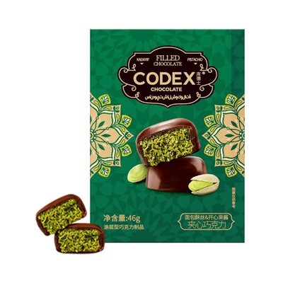 codex迪拜风味面包酥丝开心果酱夹心巧克力