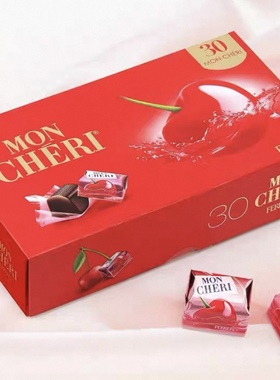 德国费列罗蒙雪利MON CHERI樱桃酒心巧克力 礼盒 30颗装