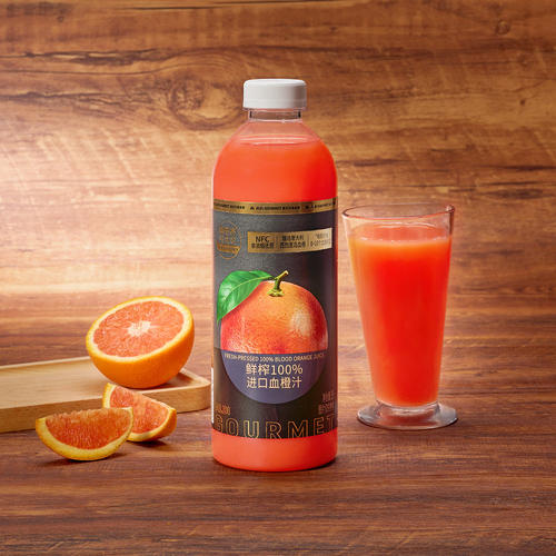 ALDI奥乐齐代购100%鲜榨意大利血橙汁1L瓶装冷藏短保纯水果饮料