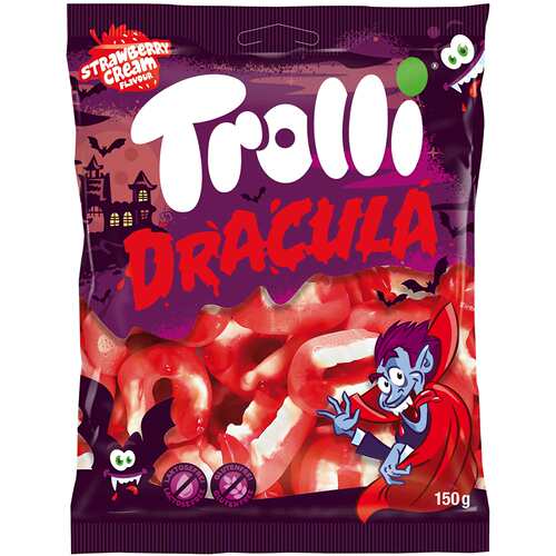 trolli德国万圣节牙齿糖搞怪糖果