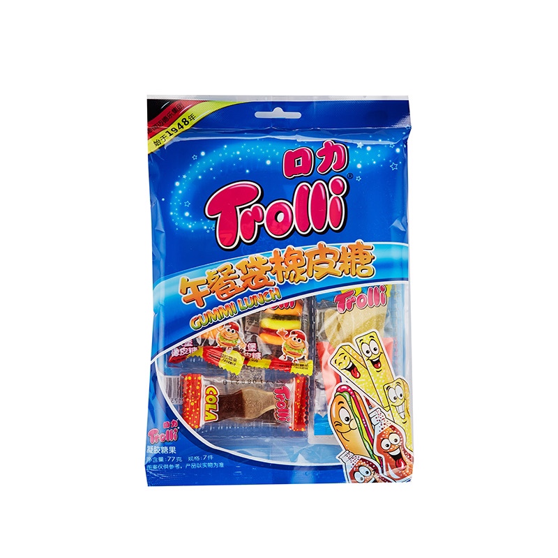 德国 trolli 口力 汉堡薯条披萨可乐瓶创意造型水果橡皮软糖 108g