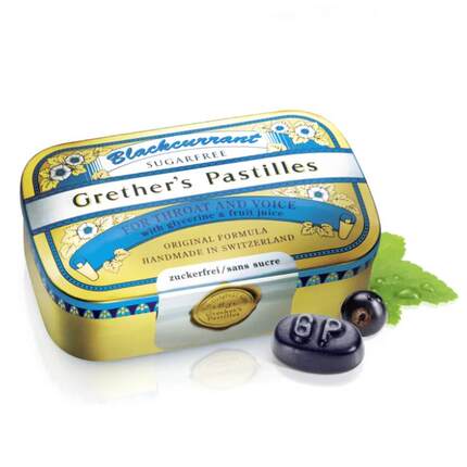 瑞士 Grether's Pastilles无糖润喉糖黑醋栗口味大盒110g