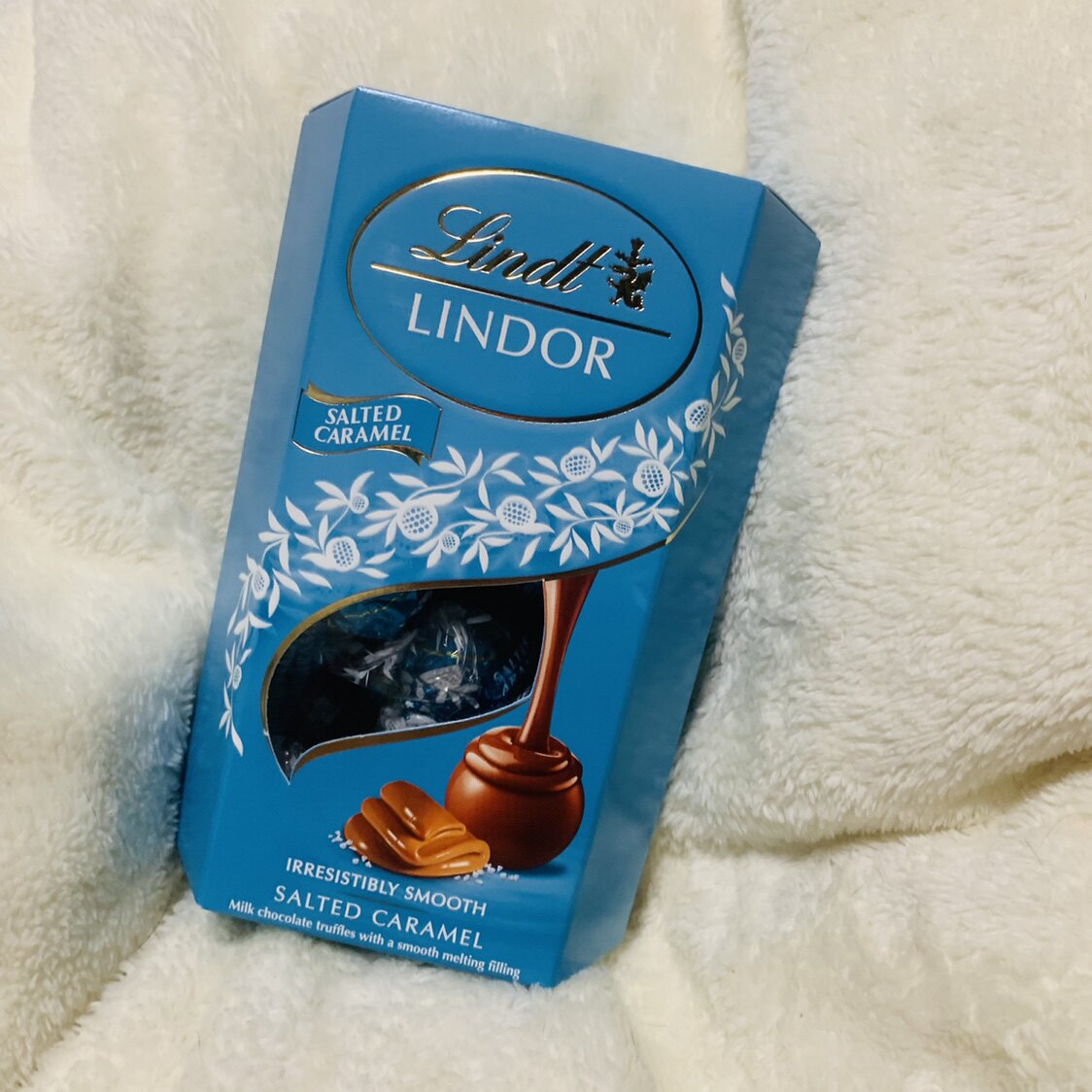瑞士莲lindor 海盐焦糖软心牛奶巧克力lindt盒装200g
