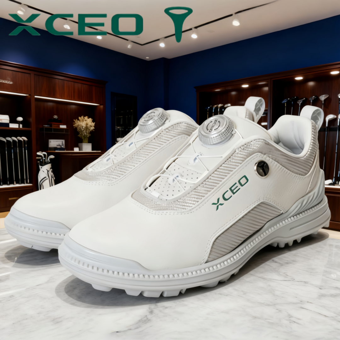 芯鹰XCEO高尔夫球鞋女白色新款减震透气训练防水女款牛皮高尔夫鞋