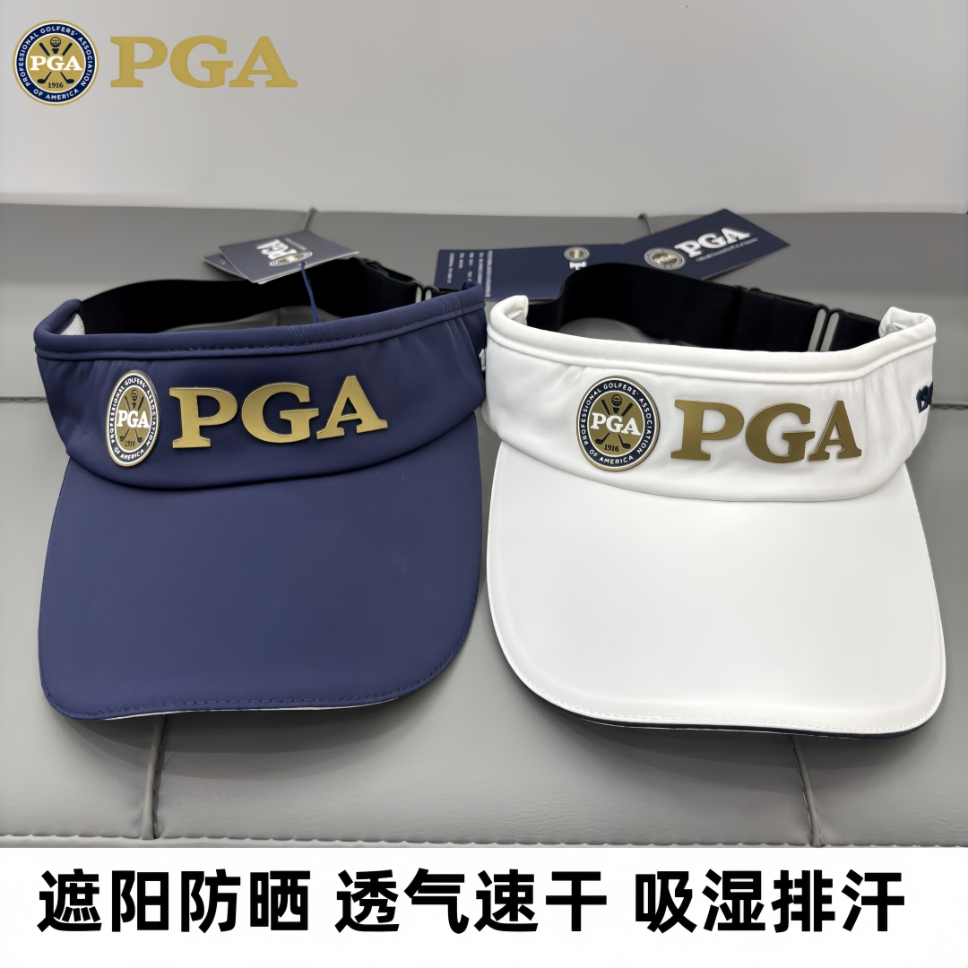 正品PGA 新品 高尔夫帽子女球帽 无顶透气防晒帽 吸汗内里 鸭舌帽
