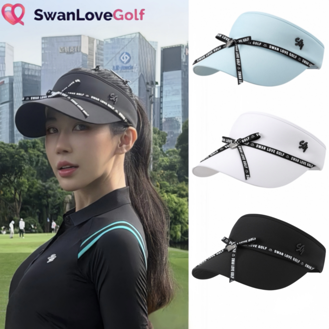 Swanlovegolf高尔夫帽子女户外防晒帽丝带款运动帽高尔夫球帽女