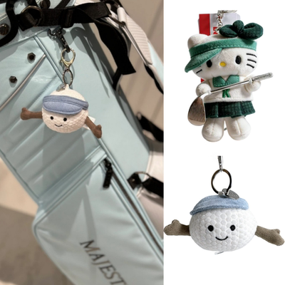 可爱小挂件！高尔夫球可爱玩偶HelloKitty高尔夫球杆挂件潮流挂件