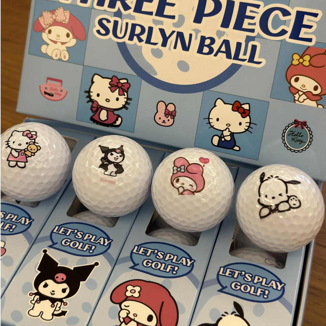 可爱高尔夫新球SANRIO三丽鸥礼盒套盒12球美乐蒂库洛米kitty猫