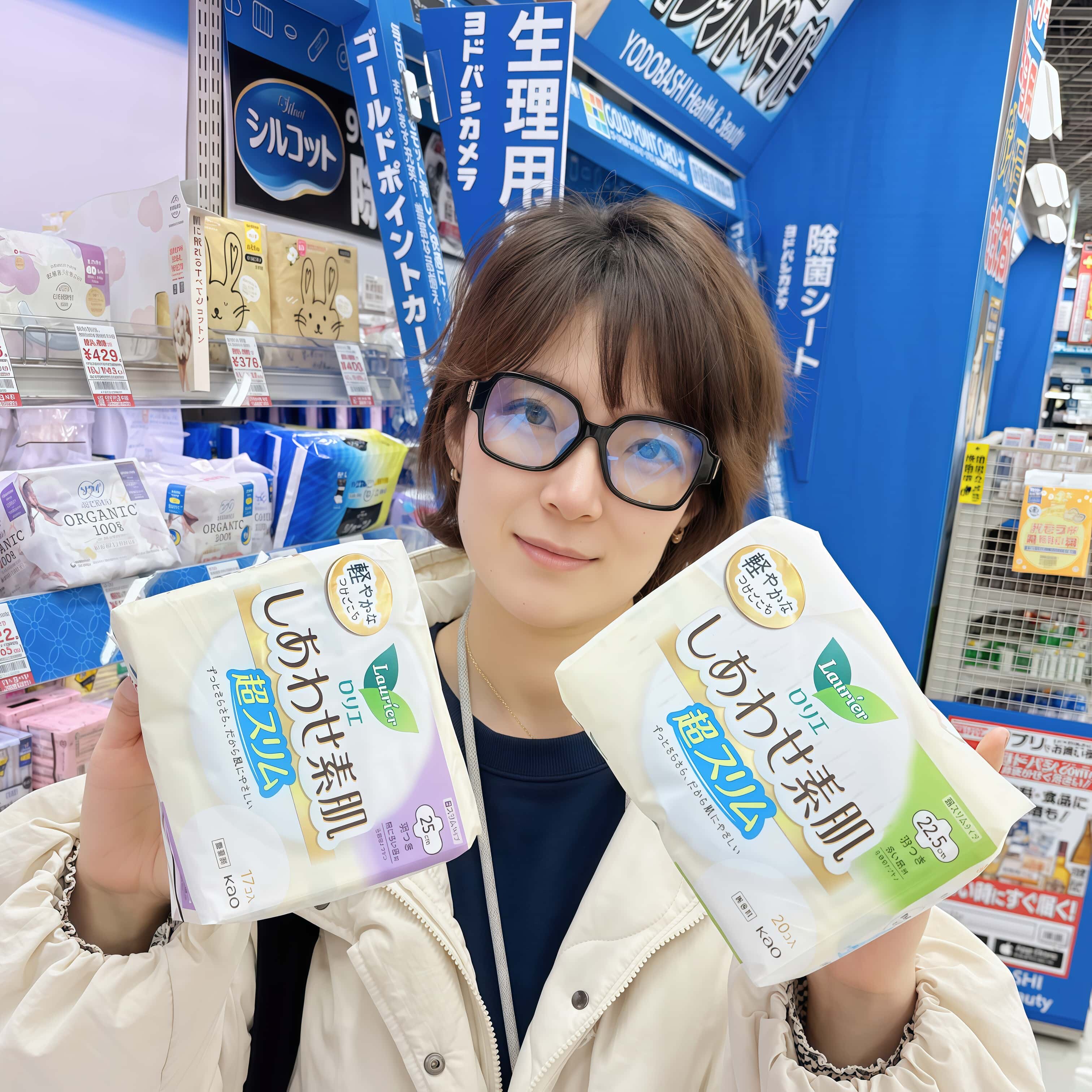 日本花王日夜用护翼卫生巾瞬吸超薄型亲肤棉柔无香味荧光剂