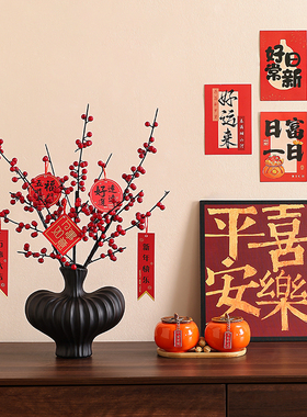 2026新款【喜庆红果花瓶】氛围感