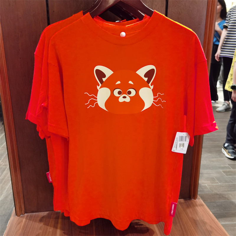上海迪士尼国内代购蜘蛛侠米奇米妮美美红熊猫亲子装儿童T恤衣服