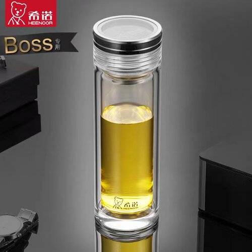 双层玻璃水商务过滤车载泡茶杯