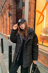 MY99-P90 2024冬季新款假两件情侣棉服青春时尚男女生棉服外套图片