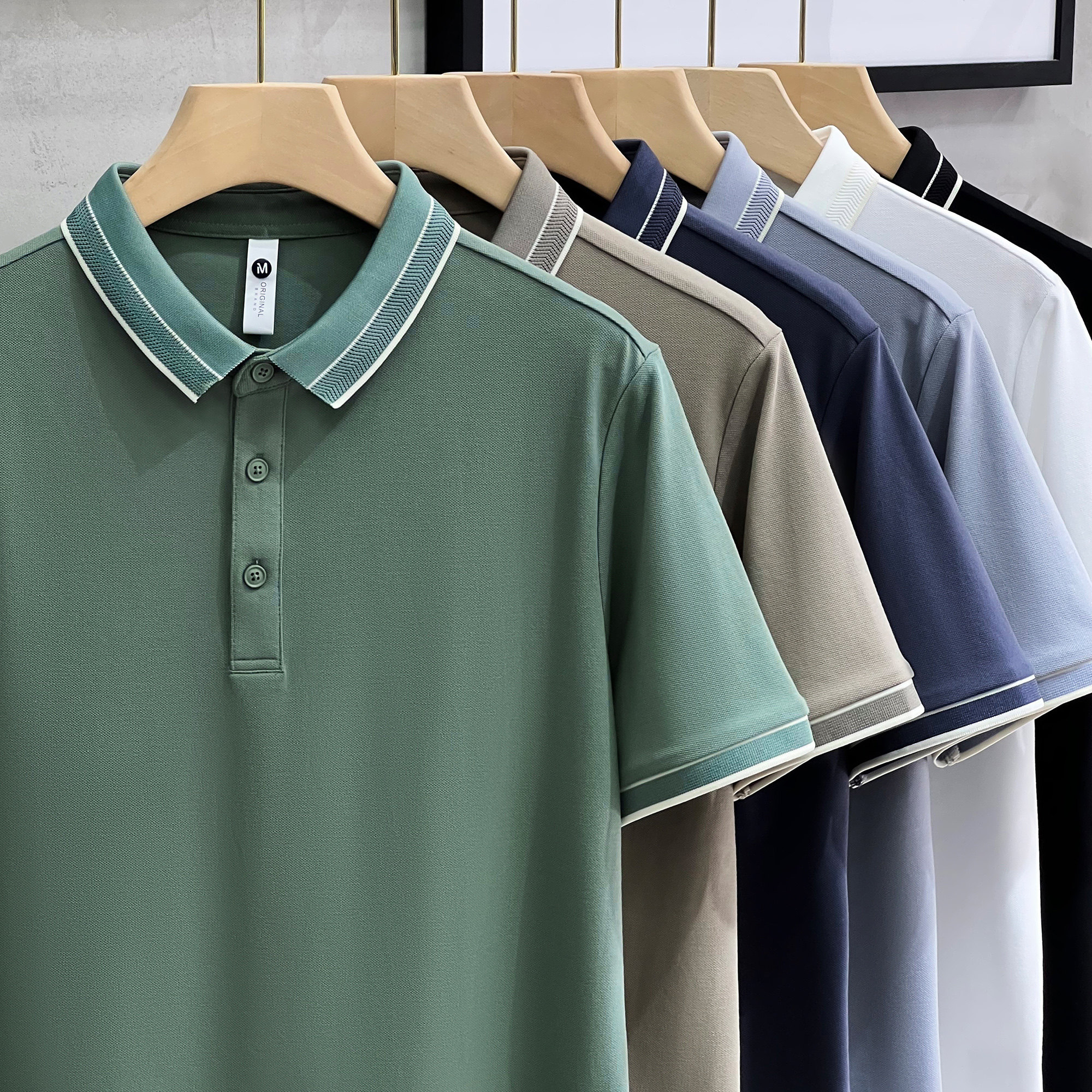 2026夏新款潮流商务polo衫男士薄款翻领短袖t恤男装春夏季上衣服