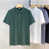 t恤男翻领青年高端纯色大码 打底衫 polo衫 时尚 夏季 80S轻奢纯棉短袖