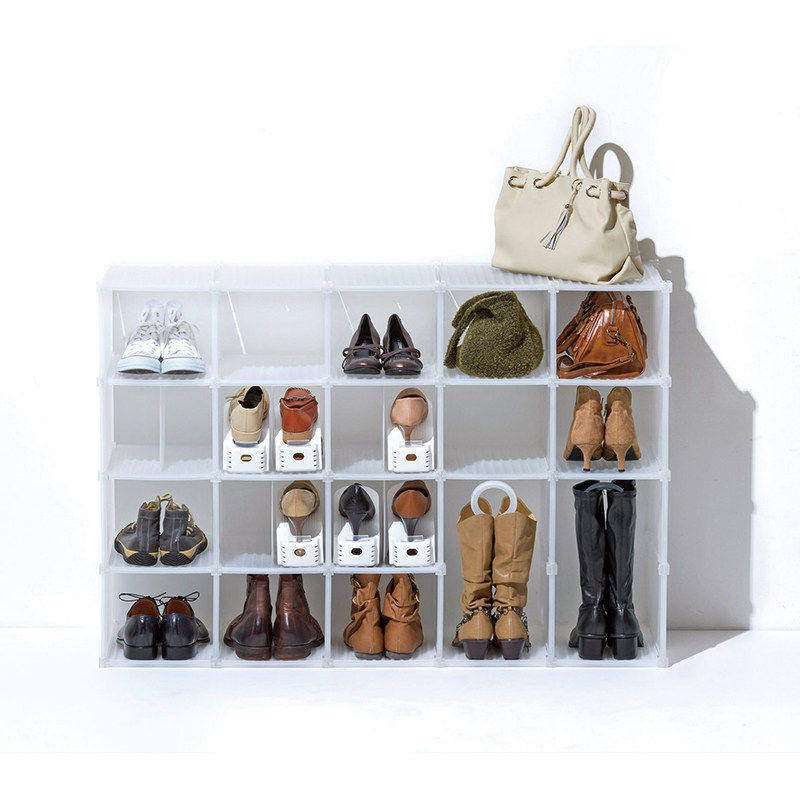 利快自由组合鞋子收纳架日本原装进口家用多用途多层门口简易鞋架