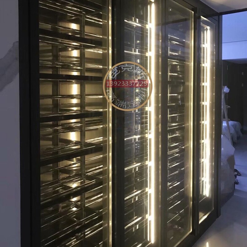 精品订制家庭不锈钢展示酒柜 红酒白酒洋酒茶叶恒温冷藏展柜 每方