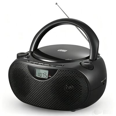 手提式cd boombox立体声音乐cd播放器fm收音机蓝牙cd机亚马逊