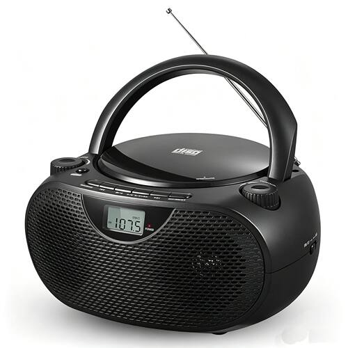 手提式cd boombox立体声音乐cd播放器fm收音机蓝牙cd机亚马逊