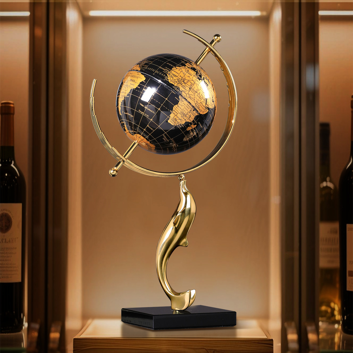 地球仪摆件高档轻奢高级感客厅玄关桌面办公室高端大气乔迁礼物