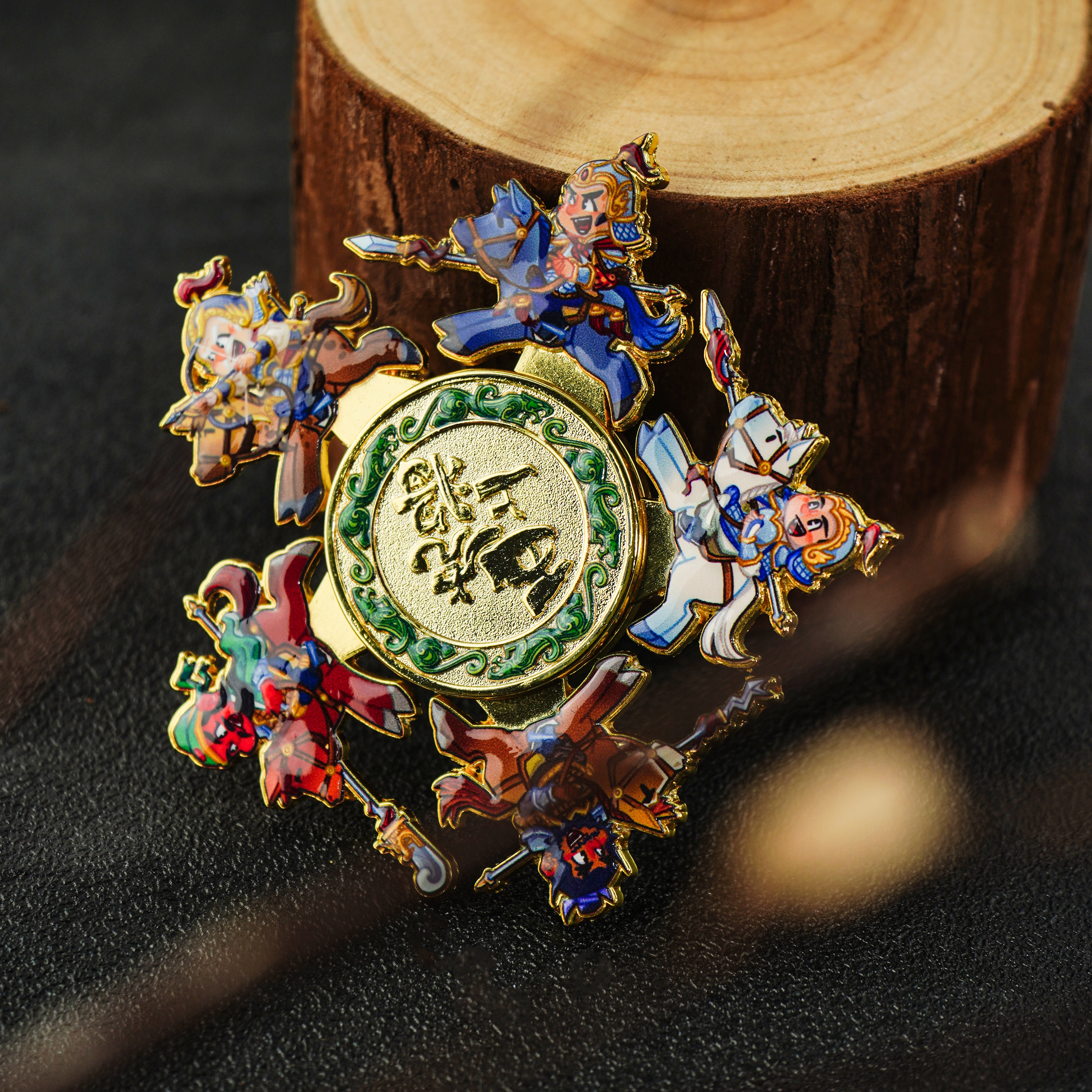 成都武侯祠博物馆五虎上将旋转冰箱贴文创产品纪念品传统礼物