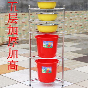 加厚浴室置物架马桶架子厕所置物架卫生间置物架五层收纳架落地式